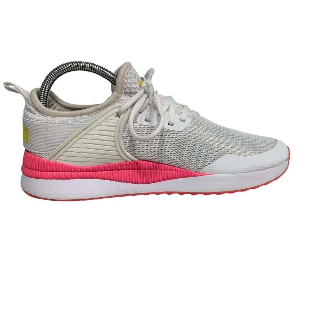 Puma Pacer Next Cage Womens Running Shoes White Pink Yellow 373983-01 Size 8.5 - Picture 4 of 8